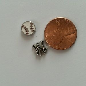 2 pc new York yankees floating charms 4 orgami owl